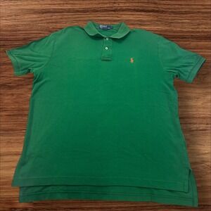 Vintage Polo‎ Ralph Lauren Classic Fit Green Polo Shirt Short Sleeve Mens L